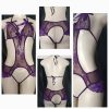 Lacy crotchless one piece